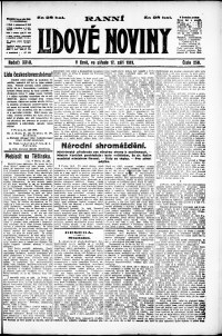 Lidov noviny z 17.9.1919, edice 1, strana 1