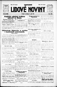 Lidov noviny z 17.9.1919, edice 2, strana 1