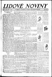 Lidov noviny z 17.9.1920, edice 2, strana 1