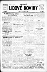 Lidov noviny z 17.10.1919, edice 2, strana 1