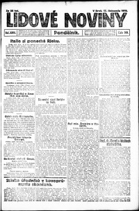 Lidov noviny z 17.11.1919, edice 1, strana 1