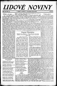 Lidov noviny z 17.11.1922, edice 1, strana 1
