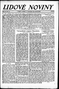 Lidov noviny z 17.11.1922, edice 2, strana 1