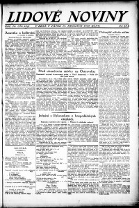 Lidov noviny z 17.12.1920, edice 1, strana 1
