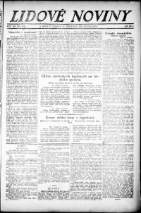 Lidov noviny z 17.12.1921, edice 1, strana 1