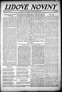 Lidov noviny z 17.12.1921, edice 2, strana 1