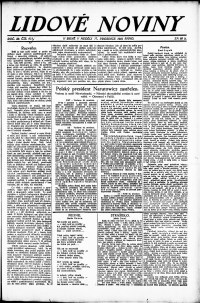 Lidov noviny z 17.12.1922, edice 1, strana 1