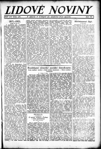 Lidov noviny z 18.1.1921, edice 1, strana 1