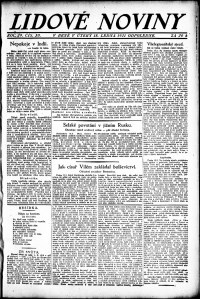 Lidov noviny z 18.1.1921, edice 3, strana 1