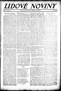 Lidov noviny z 18.1.1922, edice 1, strana 1
