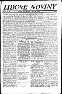 Lidov noviny z 18.1.1923, edice 1, strana 1