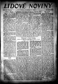 Lidov noviny z 18.1.1924, edice 1, strana 1