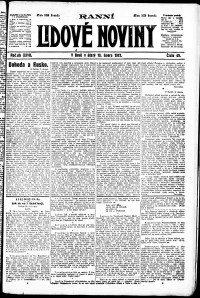 Lidov noviny z 18.2.1919, edice 1, strana 1