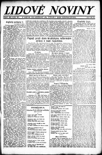 Lidov noviny z 18.2.1920, edice 2, strana 1