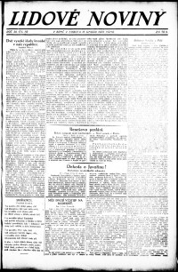Lidov noviny z 18.2.1922, edice 2, strana 1