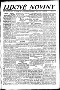 Lidov noviny z 18.3.1920, edice 2, strana 1