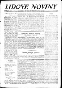 Lidov noviny z 18.3.1921, edice 1, strana 1