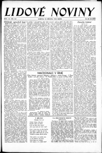 Lidov noviny z 18.3.1933, edice 1, strana 1