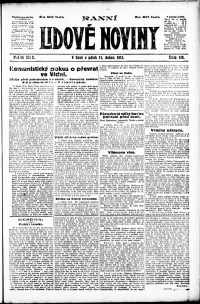 Lidov noviny z 18.4.1919, edice 1, strana 1