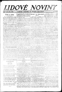 Lidov noviny z 18.4.1920, edice 1, strana 1