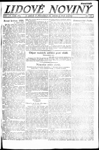 Lidov noviny z 18.4.1921, edice 1, strana 1