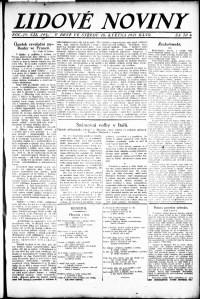 Lidov noviny z 18.5.1921, edice 1, strana 1