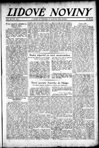 Lidov noviny z 18.5.1922, edice 1, strana 1