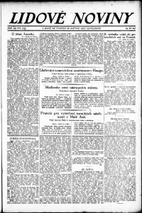 Lidov noviny z 18.5.1922, edice 2, strana 1