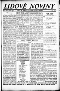 Lidov noviny z 18.6.1921, edice 1, strana 1