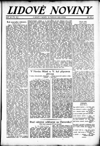 Lidov noviny z 18.6.1922, edice 1, strana 1