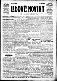 Lidov noviny z 18.7.1914, edice 1, strana 1