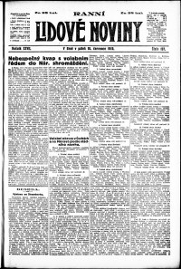 Lidov noviny z 18.7.1919, edice 1, strana 1