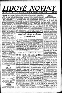 Lidov noviny z 18.7.1920, edice 1, strana 1