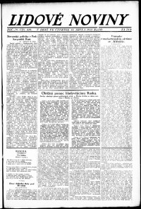Lidov noviny z 18.8.1921, edice 1, strana 1