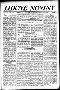 Lidov noviny z 18.8.1921, edice 2, strana 1