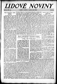 Lidov noviny z 18.8.1922, edice 1, strana 1