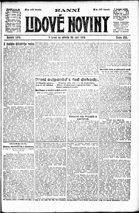 Lidov noviny z 18.9.1918, edice 1, strana 1