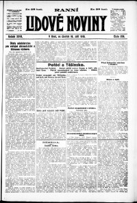 Lidov noviny z 18.9.1919, edice 1, strana 1