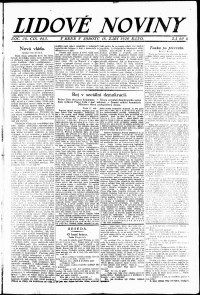 Lidov noviny z 18.9.1920, edice 1, strana 1