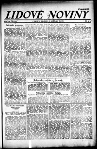 Lidov noviny z 18.9.1922, edice 1, strana 1