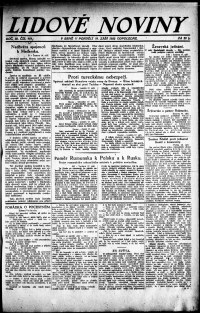 Lidov noviny z 18.9.1922, edice 2, strana 1