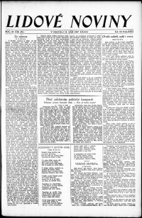 Lidov noviny z 18.9.1927, edice 1, strana 1
