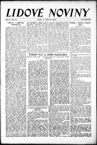 Lidov noviny z 18.9.1931, edice 1, strana 1