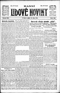 Lidov noviny z 18.10.1918, edice 1, strana 1
