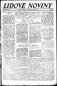 Lidov noviny z 18.10.1921, edice 1, strana 1