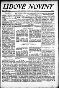 Lidov noviny z 18.10.1922, edice 1, strana 1