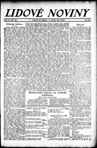 Lidov noviny z 18.10.1922, edice 2, strana 1