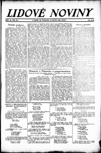 Lidov noviny z 18.10.1923, edice 1, strana 1