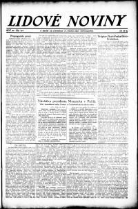 Lidov noviny z 18.10.1923, edice 2, strana 1