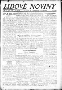 Lidov noviny z 18.11.1920, edice 1, strana 1